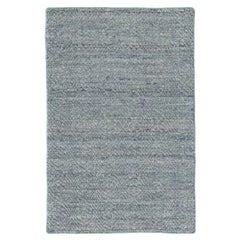 Alfombra moderna de lana gris hecha a mano a medida de estilo marroquí