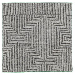 Modern Moroccan Style Handmade Gray Custom Wool Rug