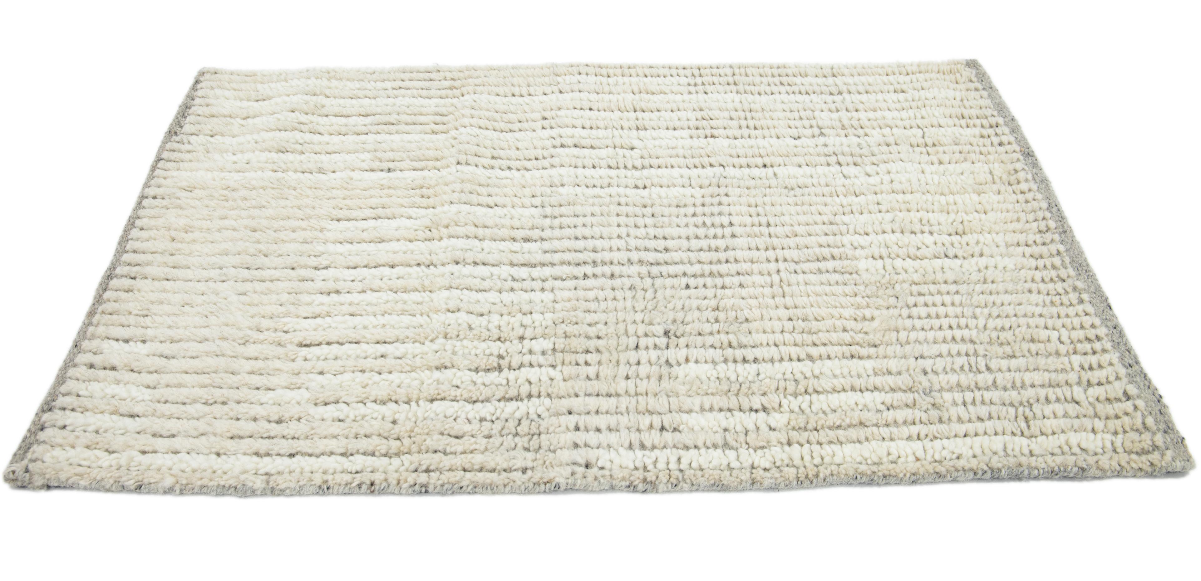 Apadana's Modern Moroccan Style custom wool rug. Custom sizes and colors made-to-order. 

Material: Wool 
Techniques: Hand-Woven
Style: Moroccan 
Lead time: Approx. 15-16 wks available 
Colors: As shown, other custom colors are available. 
Origen:
