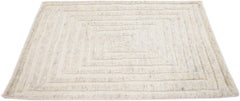 Modern Moroccan Style Handmade Ivory Custom Wool Rug