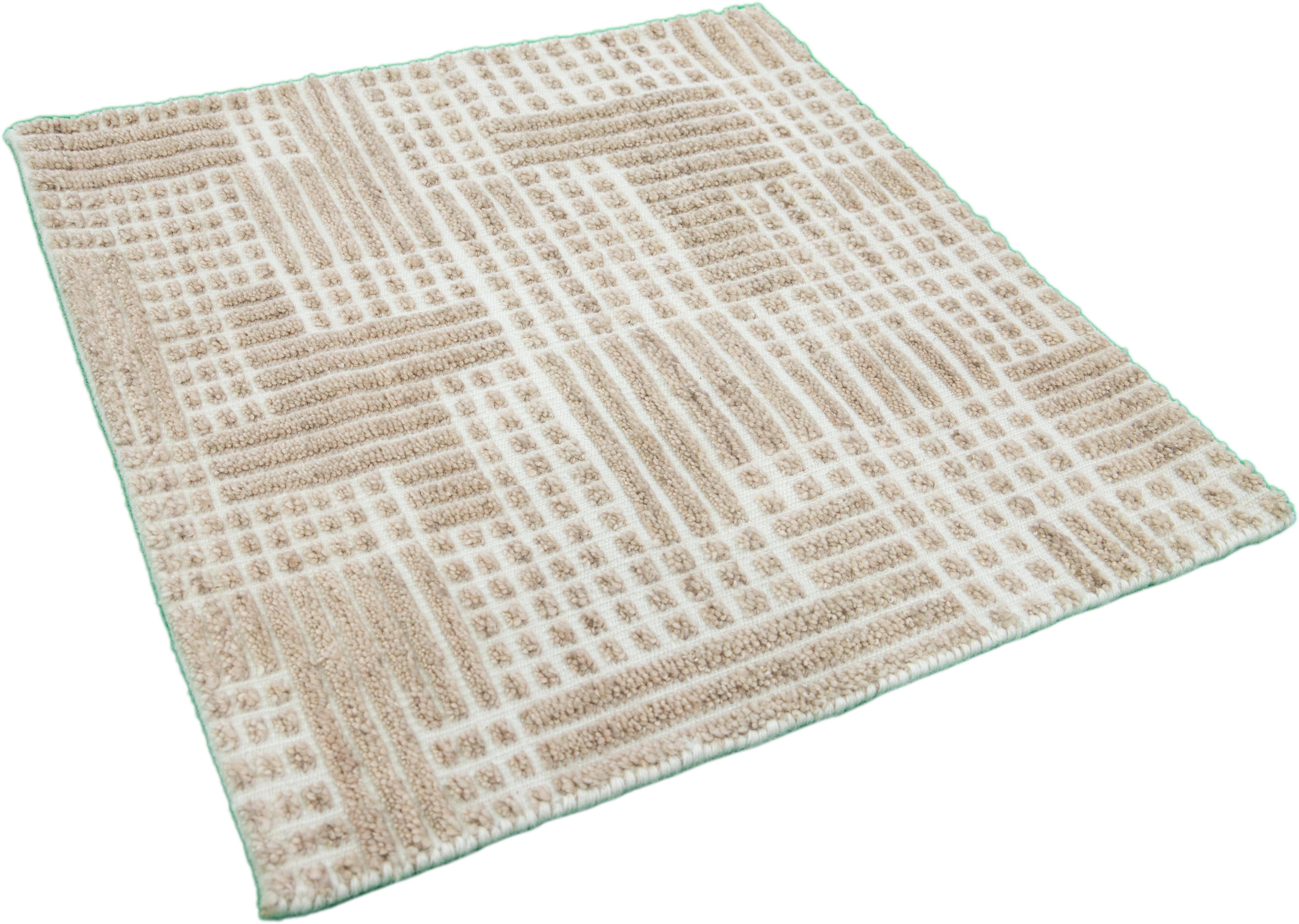 Hand-Knotted Modern Moroccan Style Handmade Multicolor Custom Wool Rug For Sale