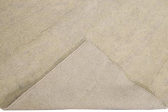 Modern Moroccan Style Handmade Seamless Beige Wool Rug