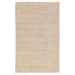 Tappeto moderno in stile marocchino fatto a mano senza cuciture in lana beige