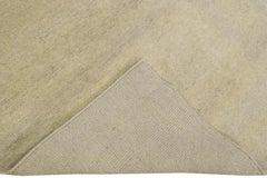 Modern Moroccan Style Handmade Seamless Pattern Beige Square Wool Rug