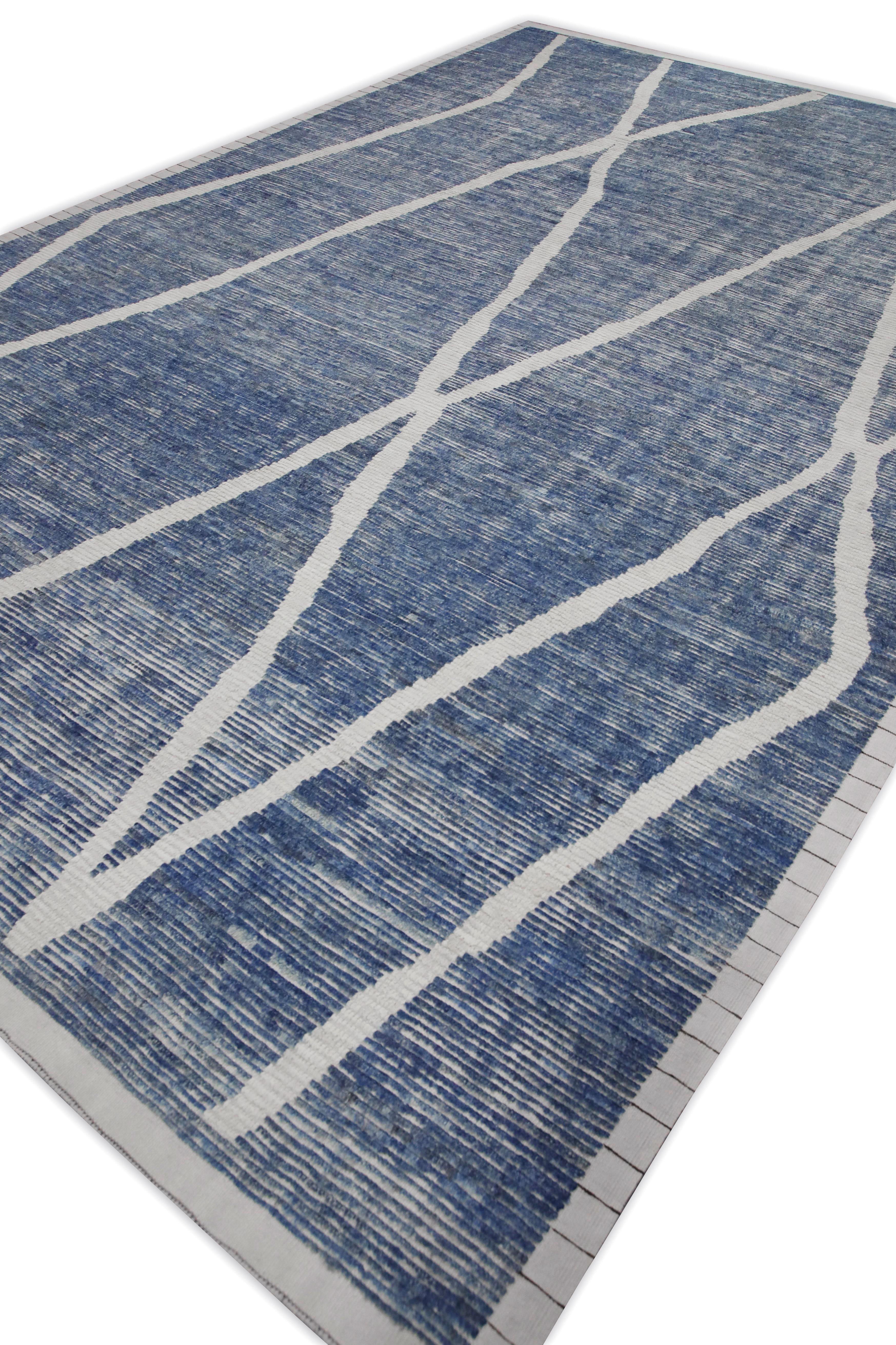 Alfombra tejida a mano de estilo marroquí moderno Alfombra de lana 9'9