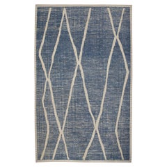 Tappeto moderno in stile marocchino intrecciato a mano Tappeto di lana 9'9" X 14'5"