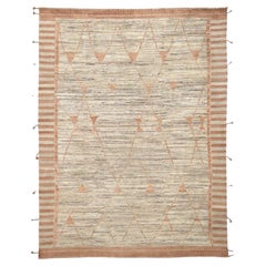 Modern Moroccan Style Natural Wool Earthy Toned Rug 9'6''x12'8''