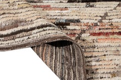 Tappeto moderno in lana annodato a mano, stile marocchino, avorio, 9'4\" x 11'9\"