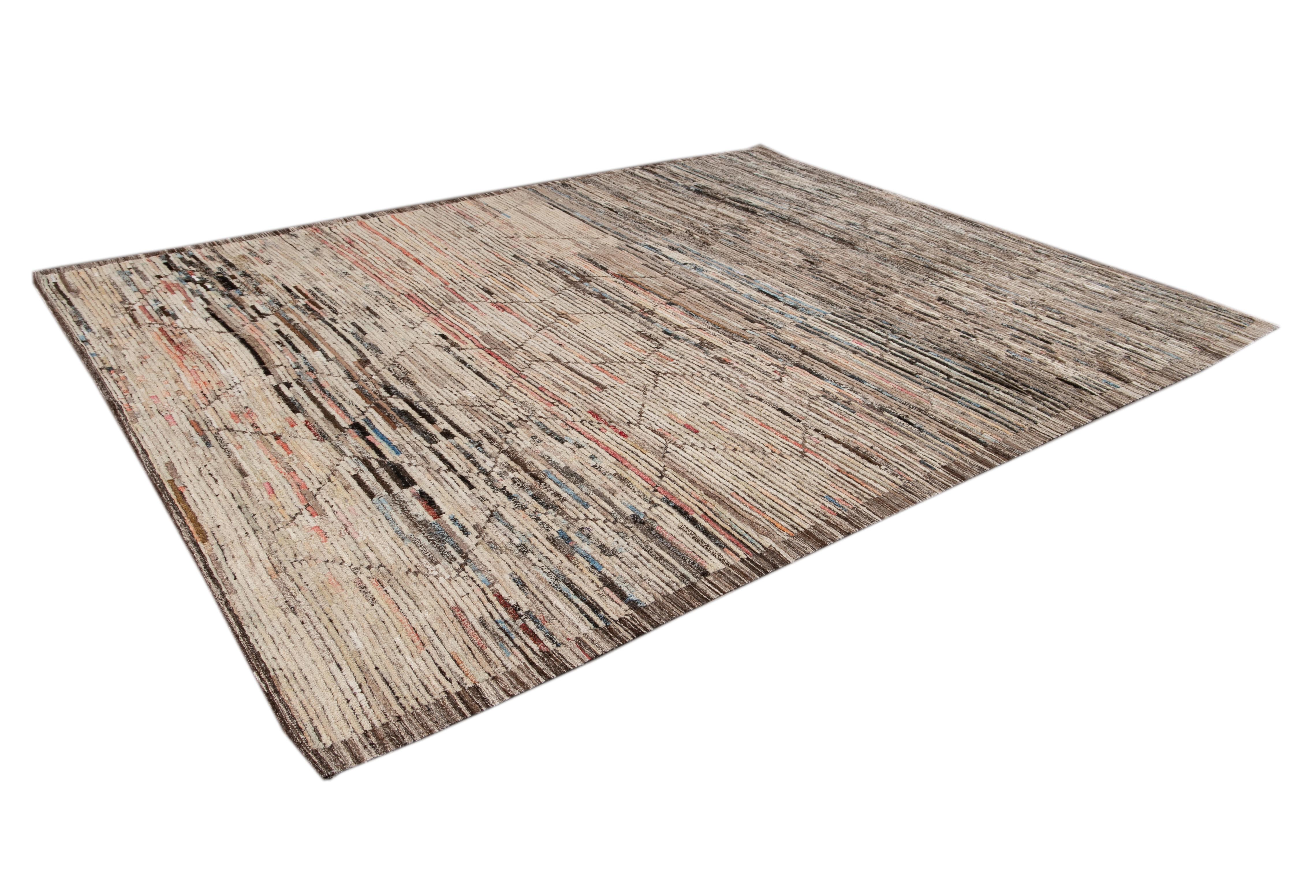 Alfombra moderna de lana de tamaño de habitación de estilo marroquí Siglo XXI y contemporáneo en venta