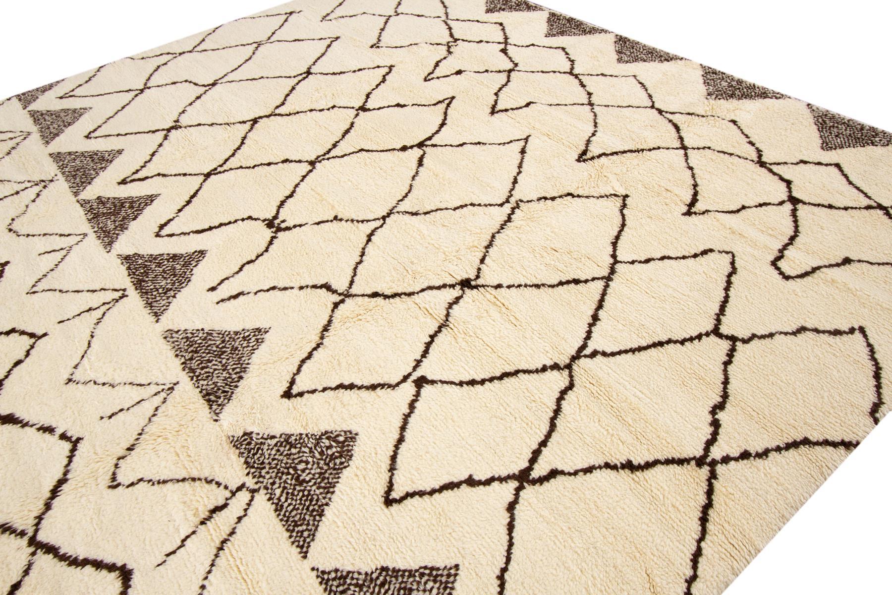 Wool Modern Moroccan Style Rug For Sale