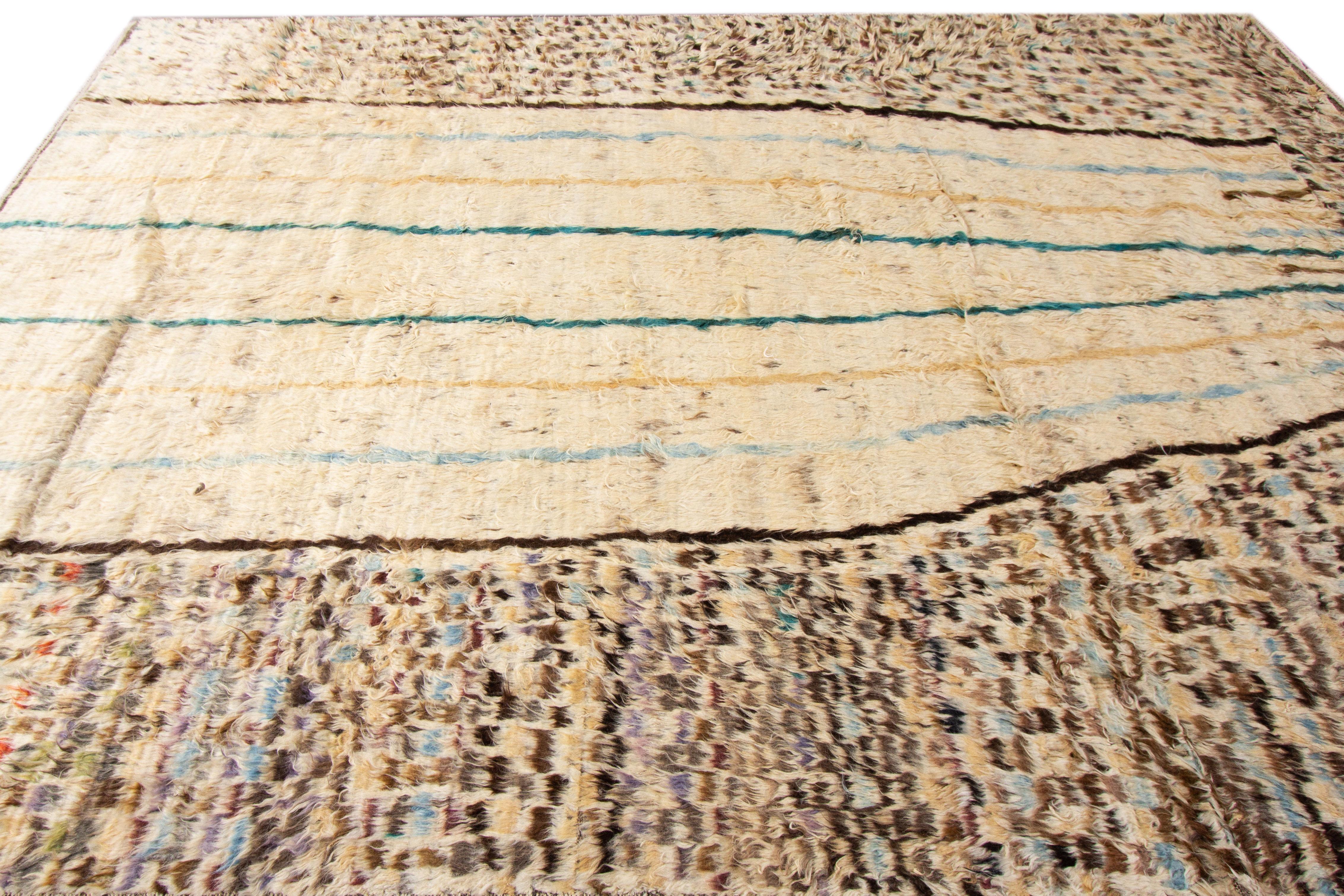 Wool Modern Moroccan-Style Rug