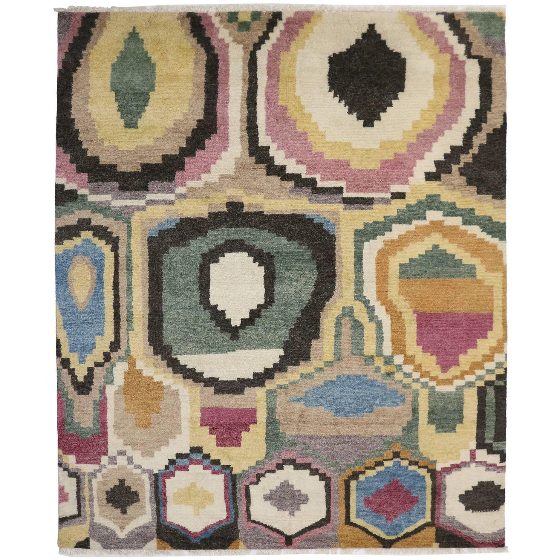 Modern Moroccan Style Rug with Contemporary Style