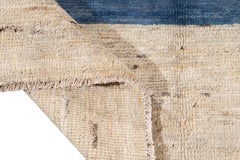 Modern Moroccan-Style Striped Room Size Wool Rug