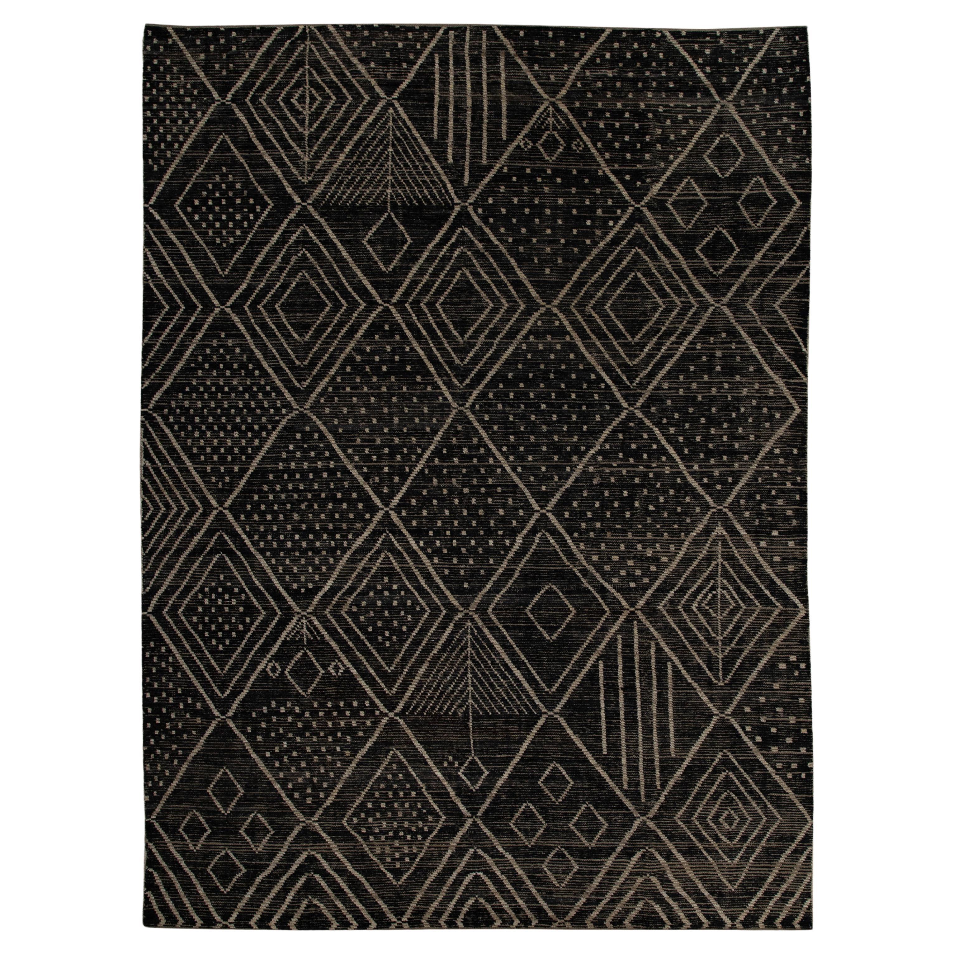 Modern Moroccan Style Wool Rug 10'1" x 13'7" For Sale