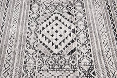 Modern Moroccan Style Wool Rug with Allover Design in Ivory & Gray