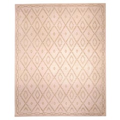Modern Moroccan Tazo Design Beige Handmade Wool Rug by Doris Leslie Blau