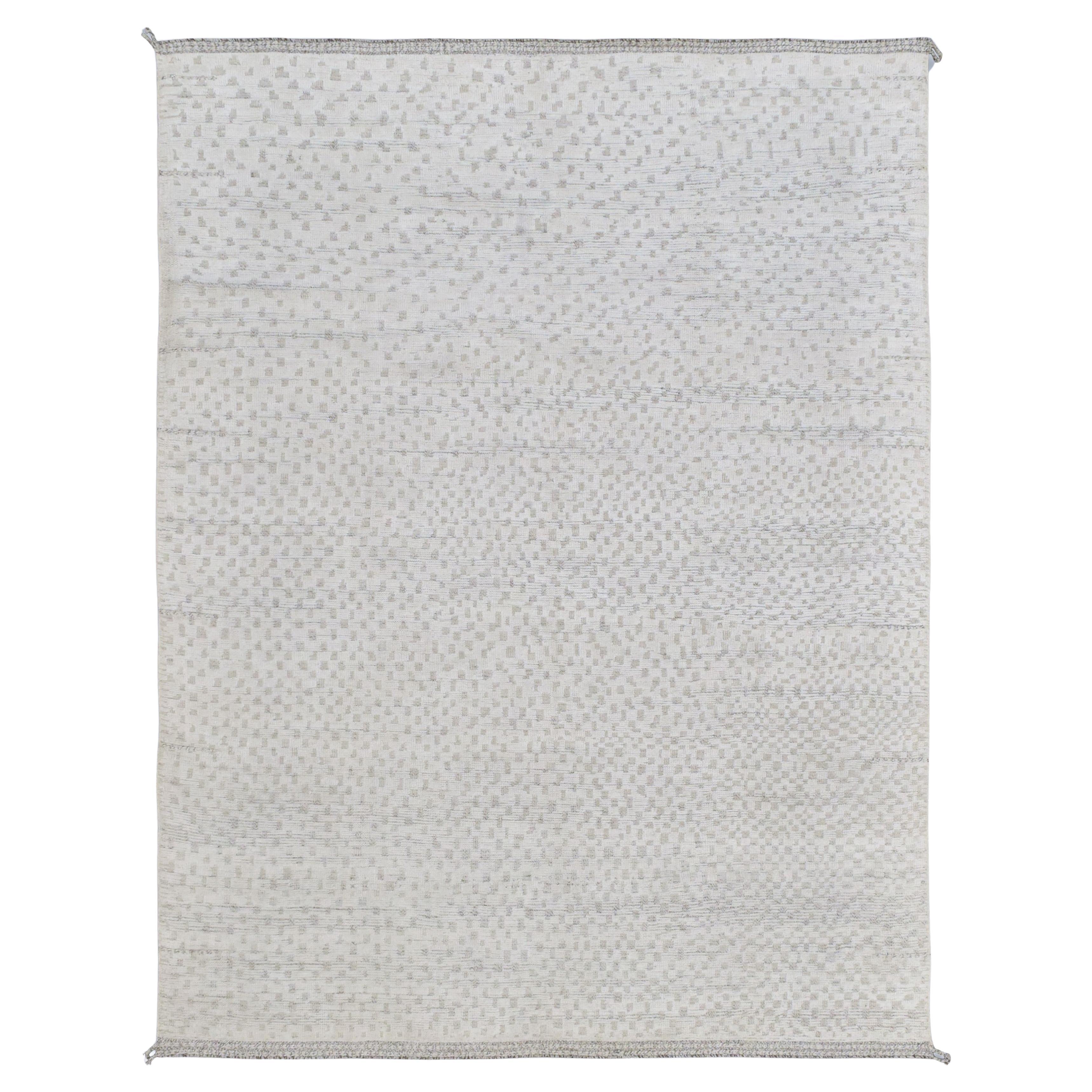 Modern Moroccan Tonal Hand Knotted Wool Rug 9'x12'