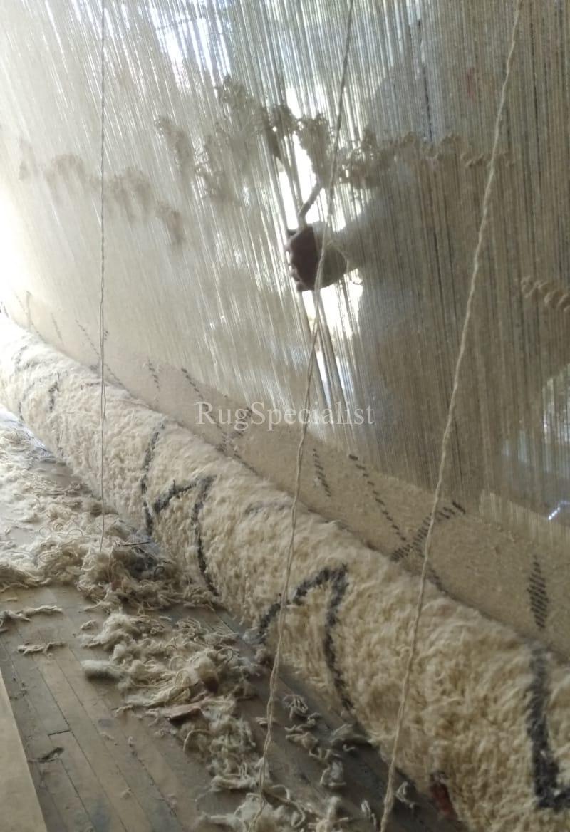 Contemporary Modern Moroccan Tulu Rug. All Wool. HandKnotted Carpet. Custom Options Available For Sale