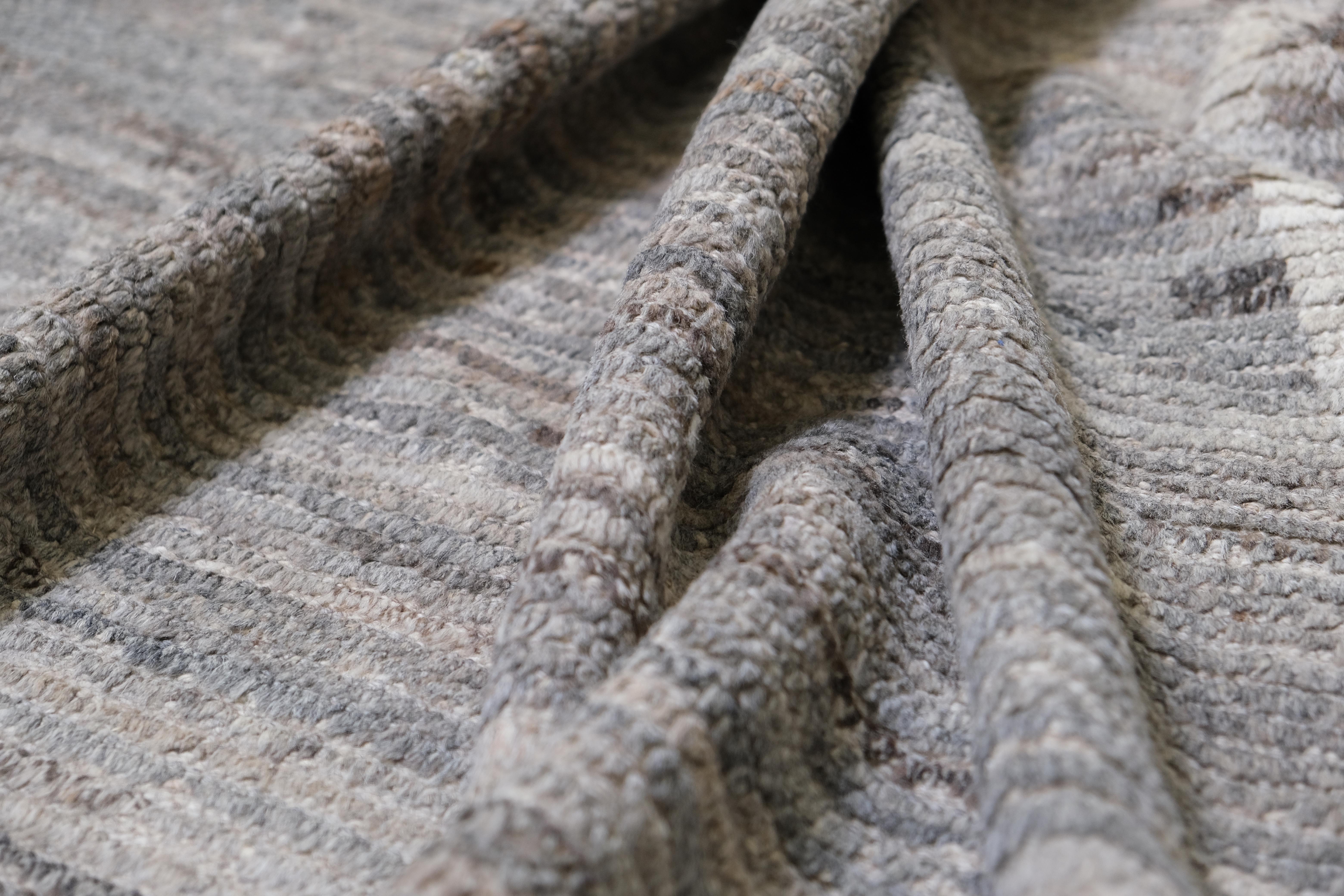 Afghan Modern Moroccan Wool Rug 14'x15' For Sale