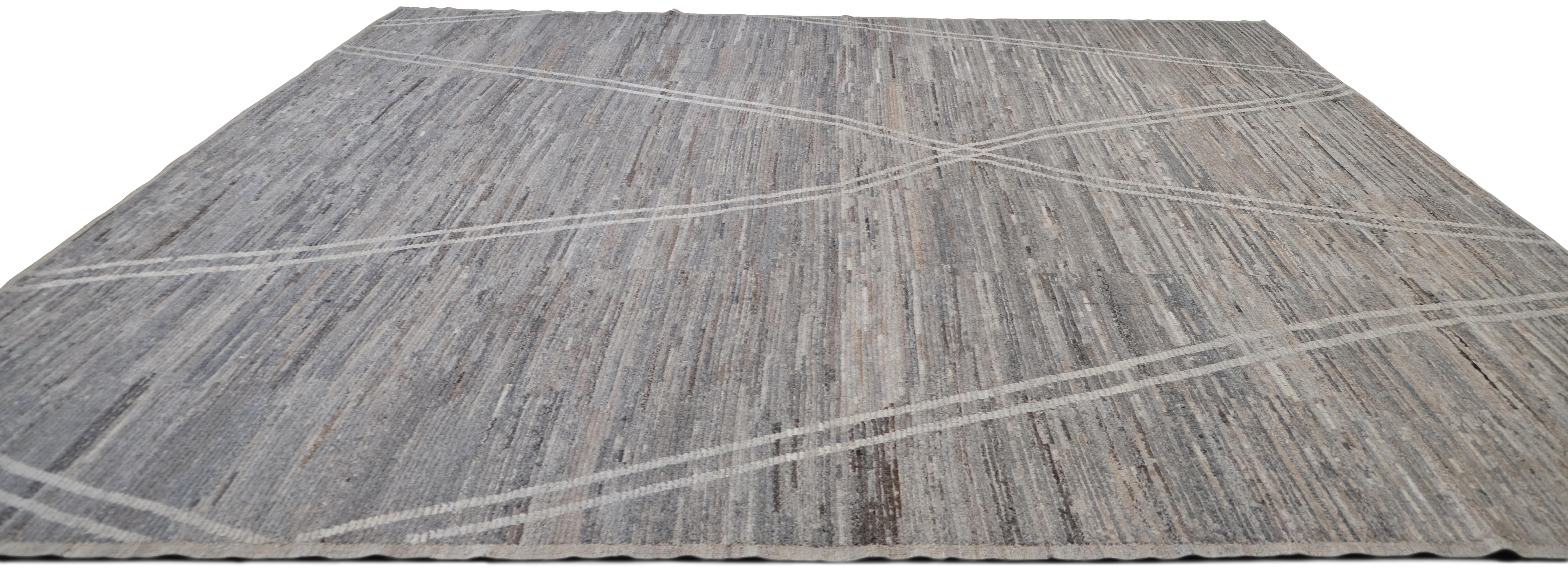 Modern Moroccan Wool Rug 14'x15' In New Condition For Sale In Torrance, CA