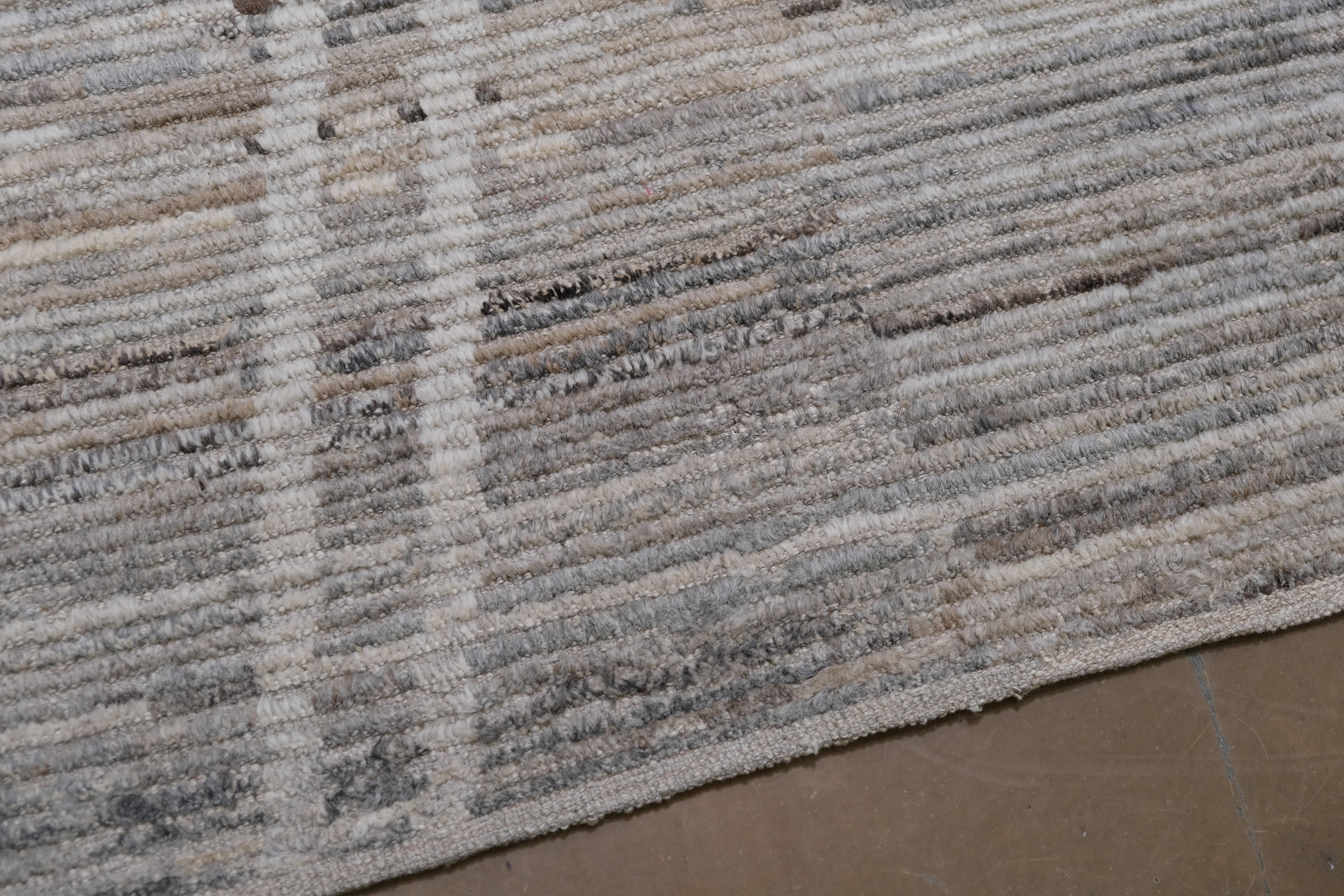 Modern Moroccan Wool Rug 14'x15' For Sale 1