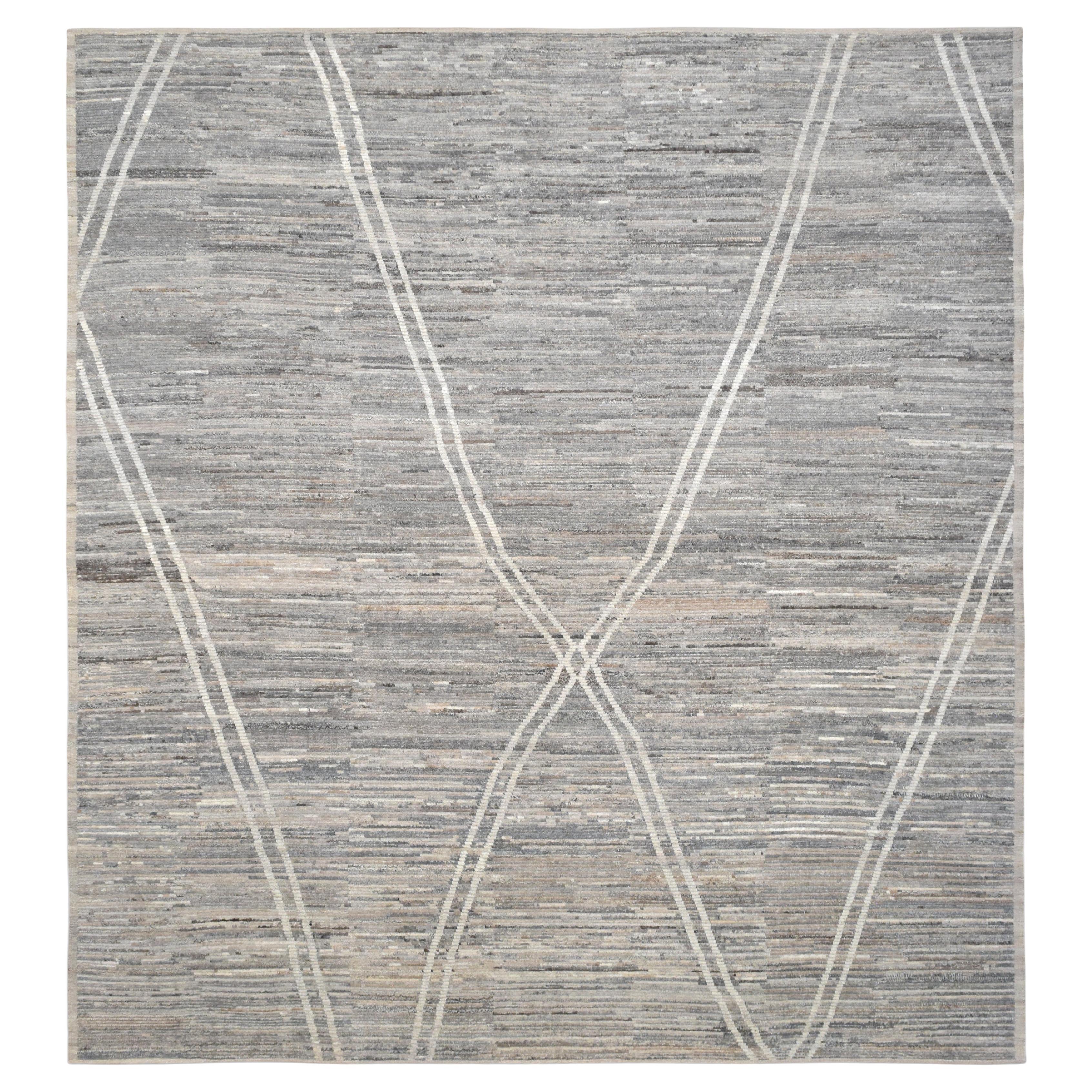 Modern Moroccan Wool Rug 14'x15'