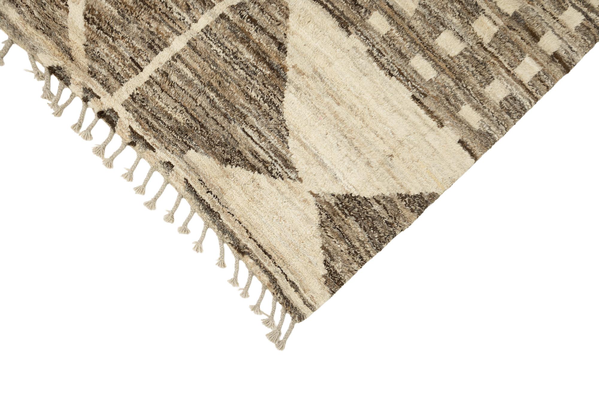 Modern Morocco Collection (Elfenbein, erdiges Braun, 9'1