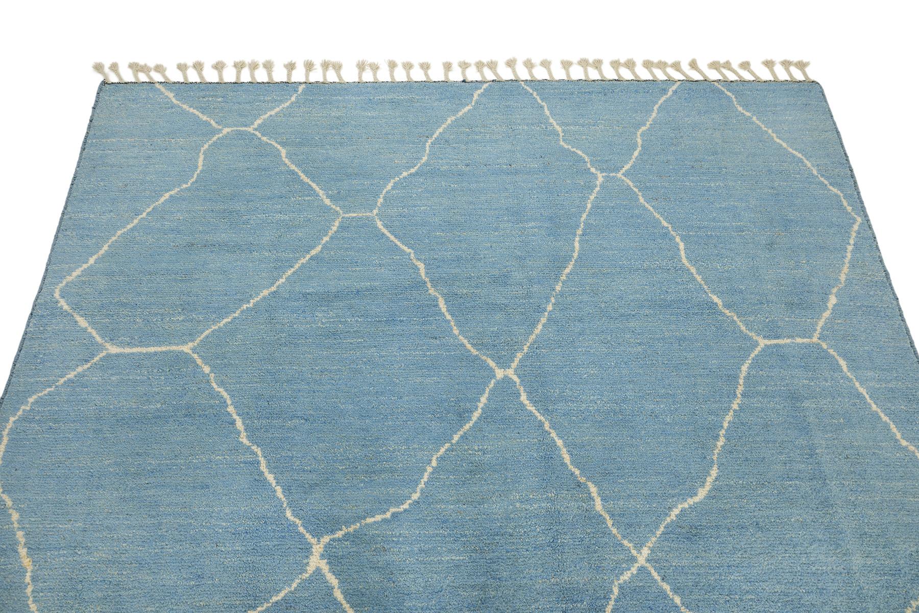 Modern Morocco Collection (himmelblau, elfenbeinfarben, 9'10
