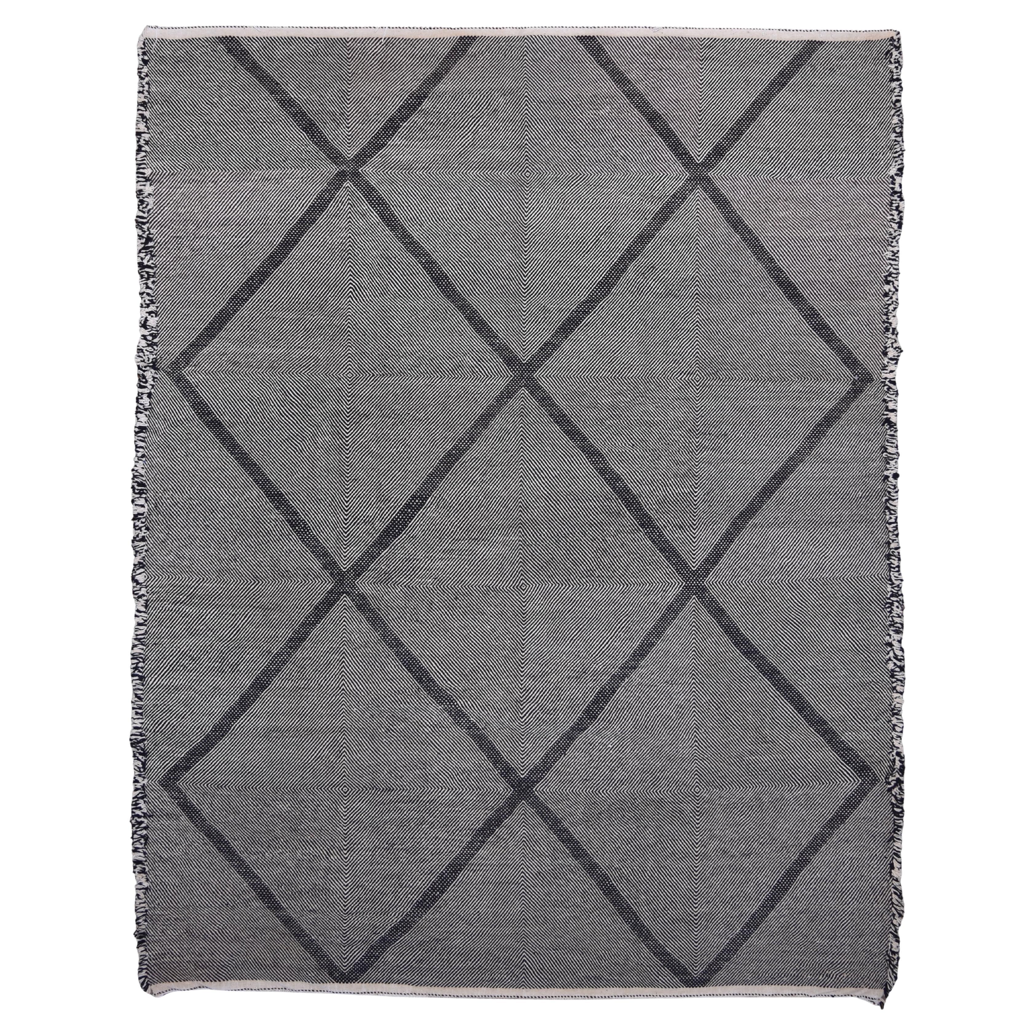 Tapis moderne Morrocan anthracite Diamond Lattice 10'5''x13'6''