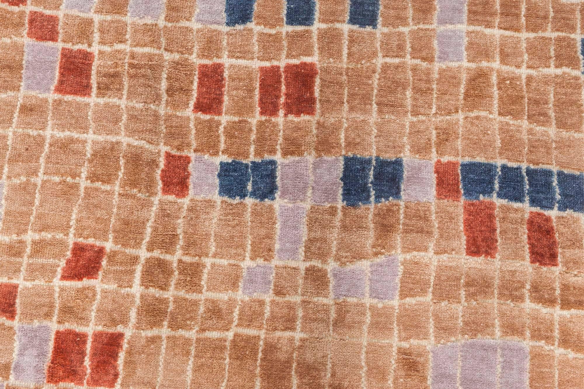 Moderno Tappeto Modern Color Multi-Color POOL Tile Geometric Design di Doris Leslie Blau in vendita