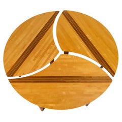 Vintage Modern Multi-Wood 3-Piece "Puzzle Table" in Solid Maple by David Levy Creations