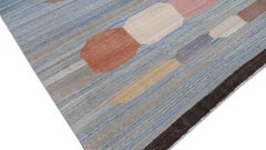 Modern Multicolored Fine Wool Kilim 9'x12'3''