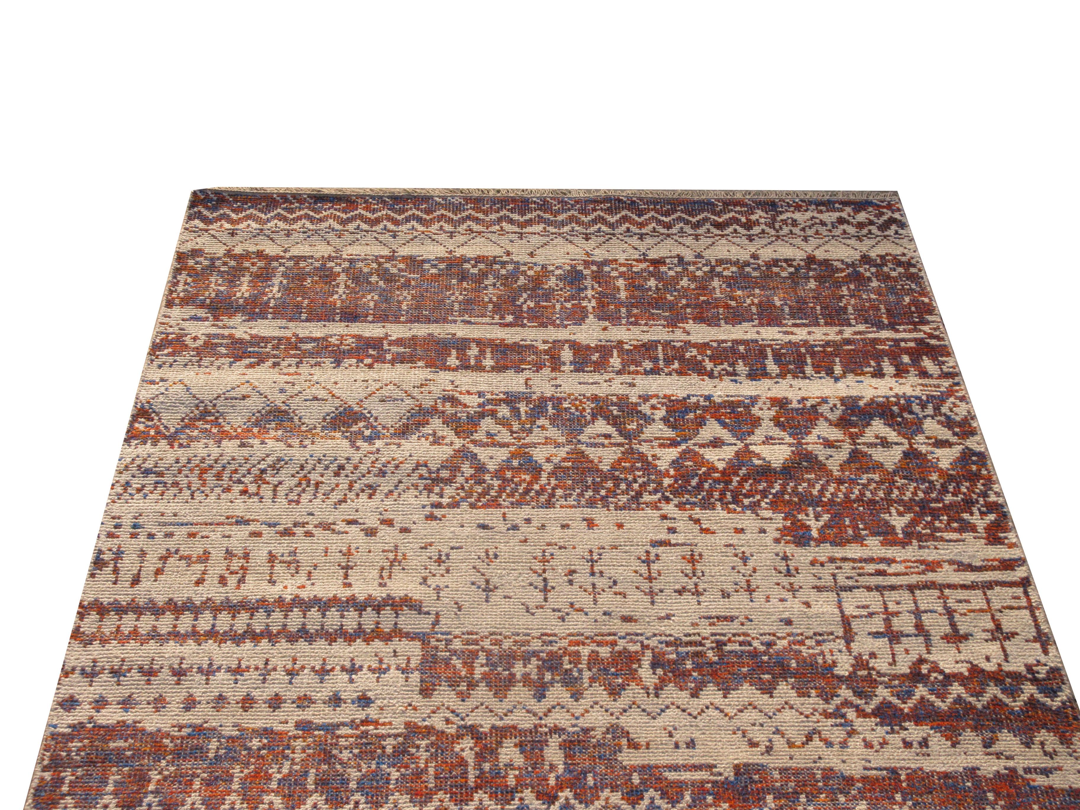 Indian Modern Multicolored Rug For Sale