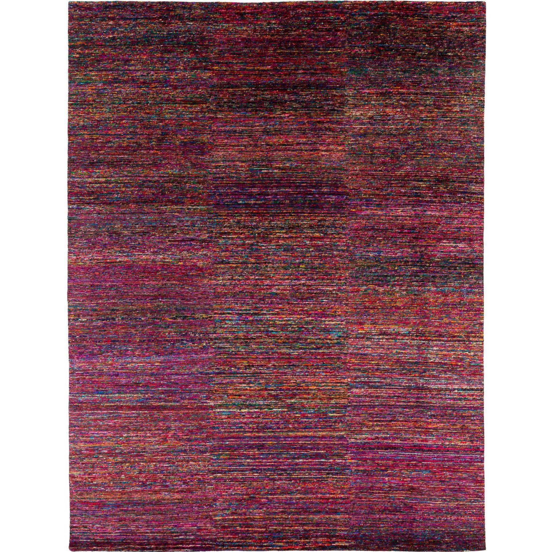 Modern Multicolored Silk Area Rug by Carini