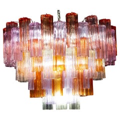 Modern Multicolored Tronchi Murano Glass Chandelier