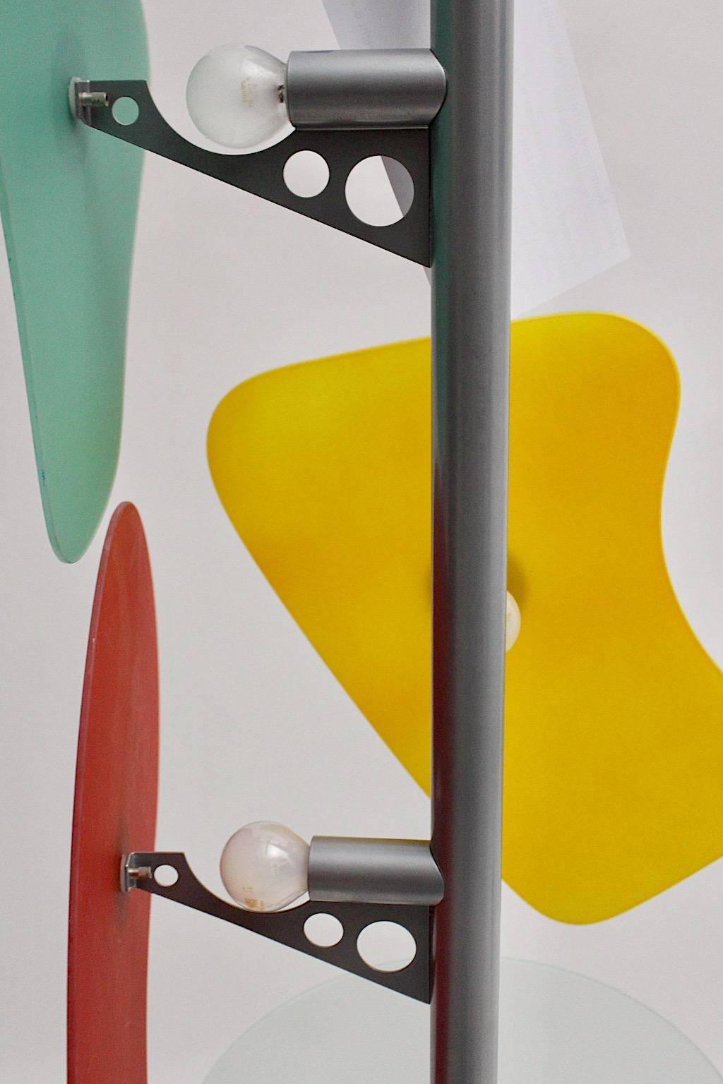 Modern Multicolored Vintage Glass Floor Lamp Orbital Terra Foscarini Italy For Sale 5