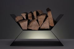 Modern Multifunctional 'X' Steel Side Table and Rack (Display Model)