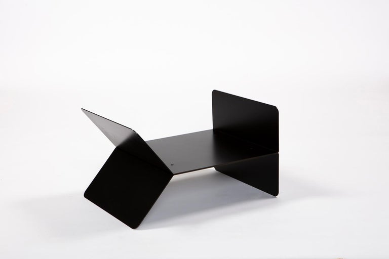 Modern Multifunctional 'Y' Steel Side Table and Rack For Sale at 1stDibs