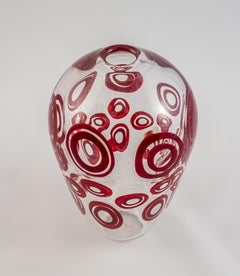 Vase moderne en verre d'art de Murano 1978 signé