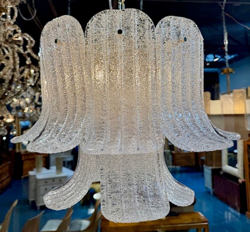 Modern Murano Bell Chandelier For Sale