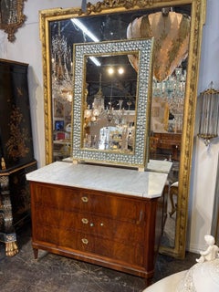 Modern Murano Glass and Brass Bubble Mirrors