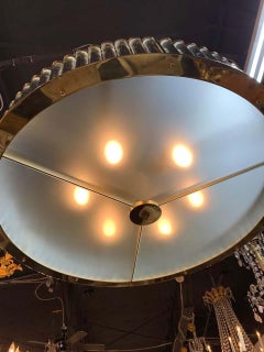 Moderner moderner Kronleuchter aus Muranoglas und Messing