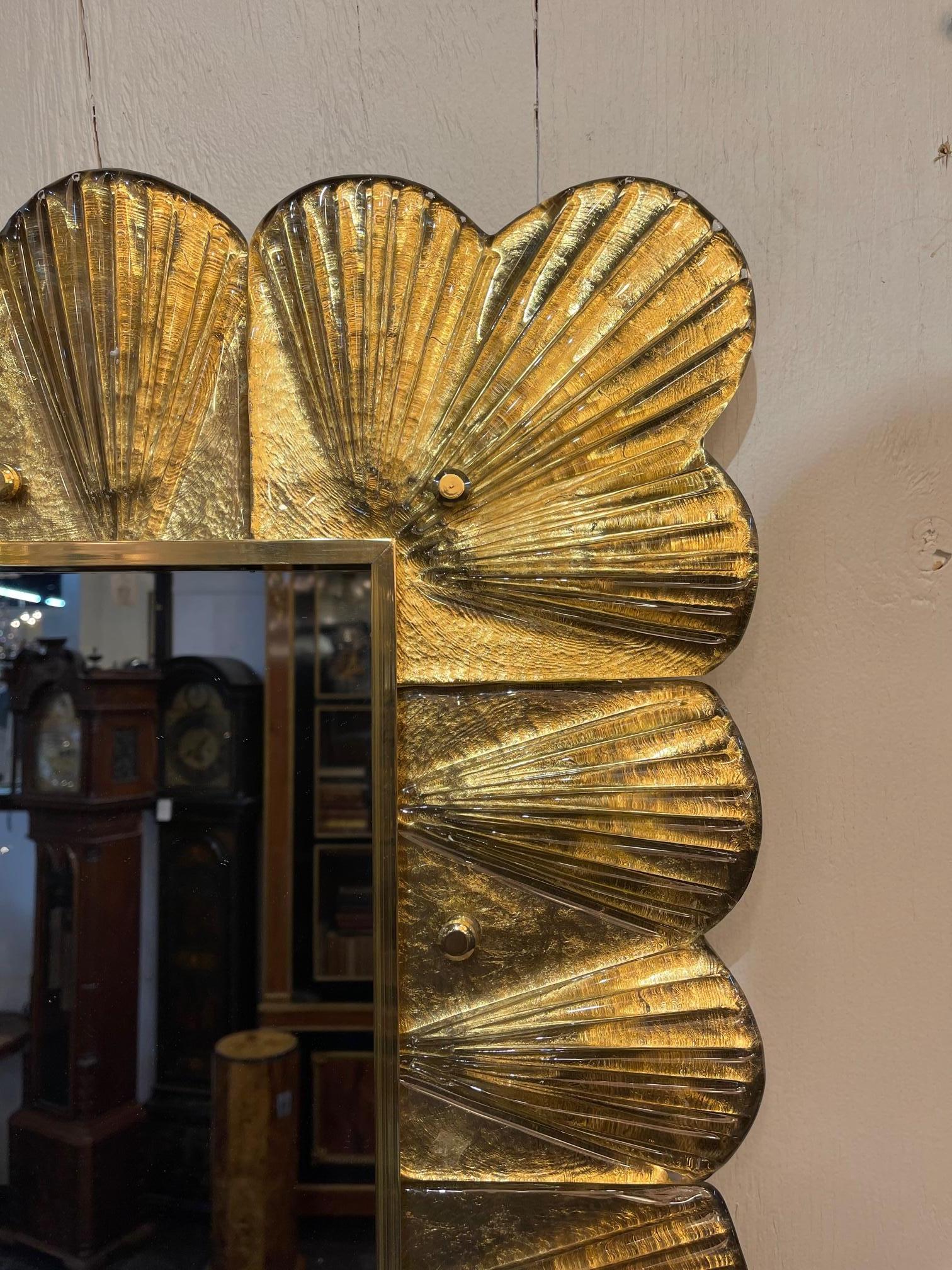 modern brass mirror