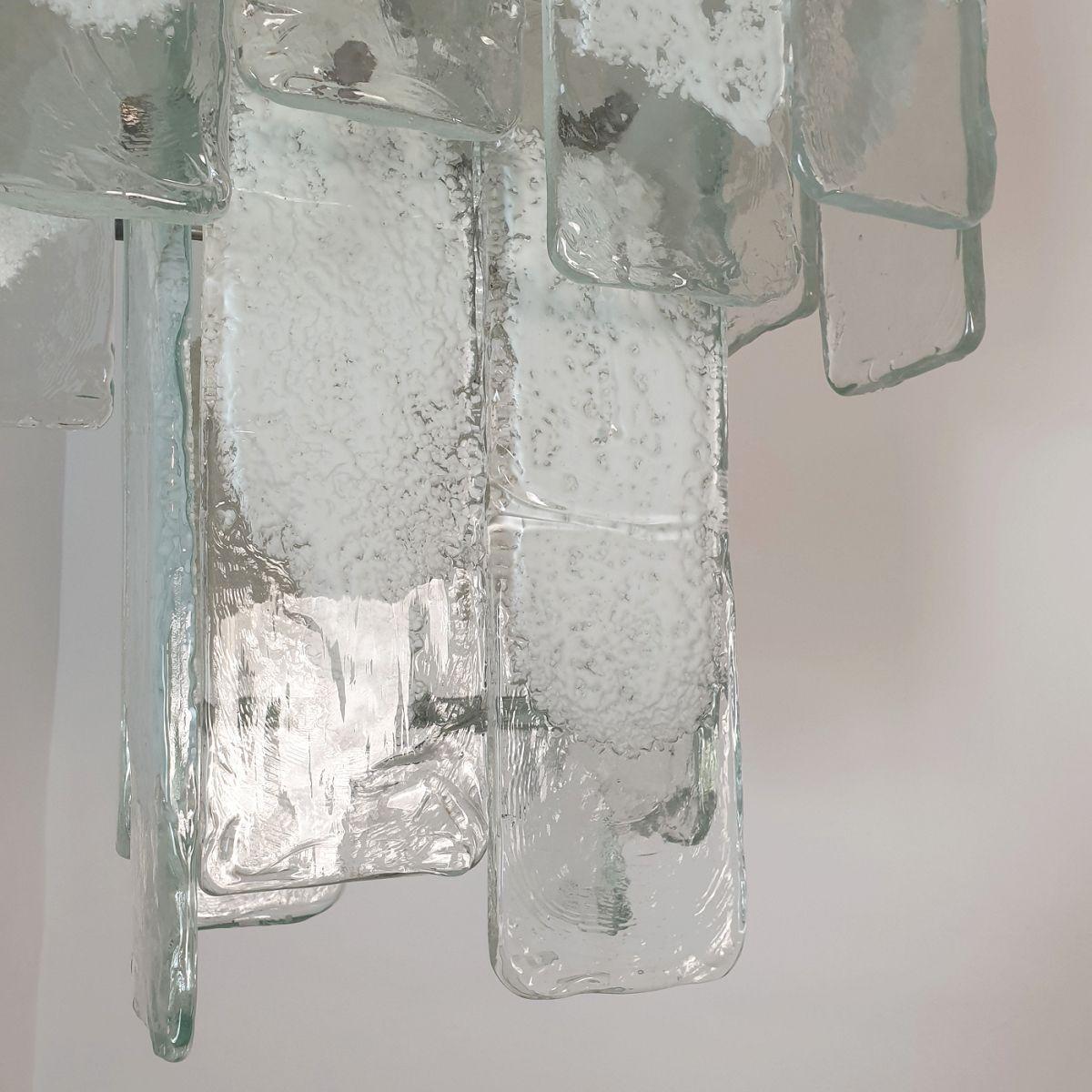 Lámpara moderna de cristal de Murano de Mazzega Años 70 en venta 3