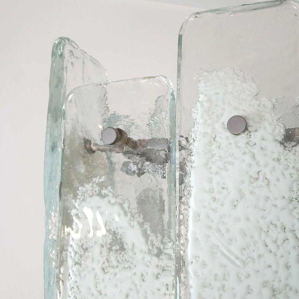 Lámpara moderna de cristal de Murano de Mazzega Años 70 en venta 4