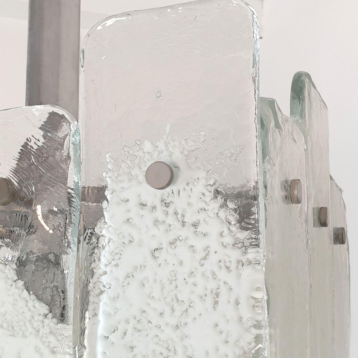 Lámpara moderna de cristal de Murano de Mazzega Años 70 en venta 5
