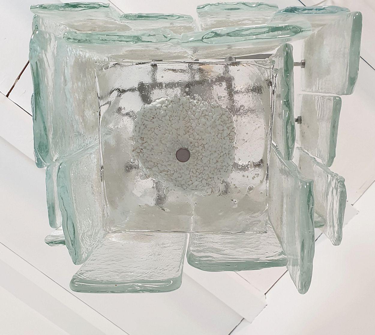 Lámpara moderna de cristal de Murano de Mazzega Años 70 en venta 2
