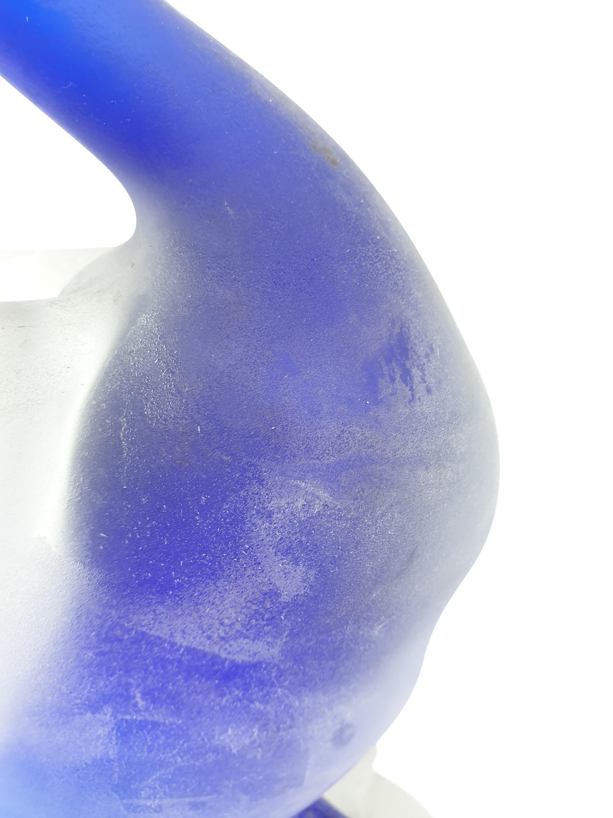 Moderner Enten aus Muranoglas in Blau mit „Scavo“-Finish von Gino Cenedese, Ende der 1970er Jahre im Angebot 7
