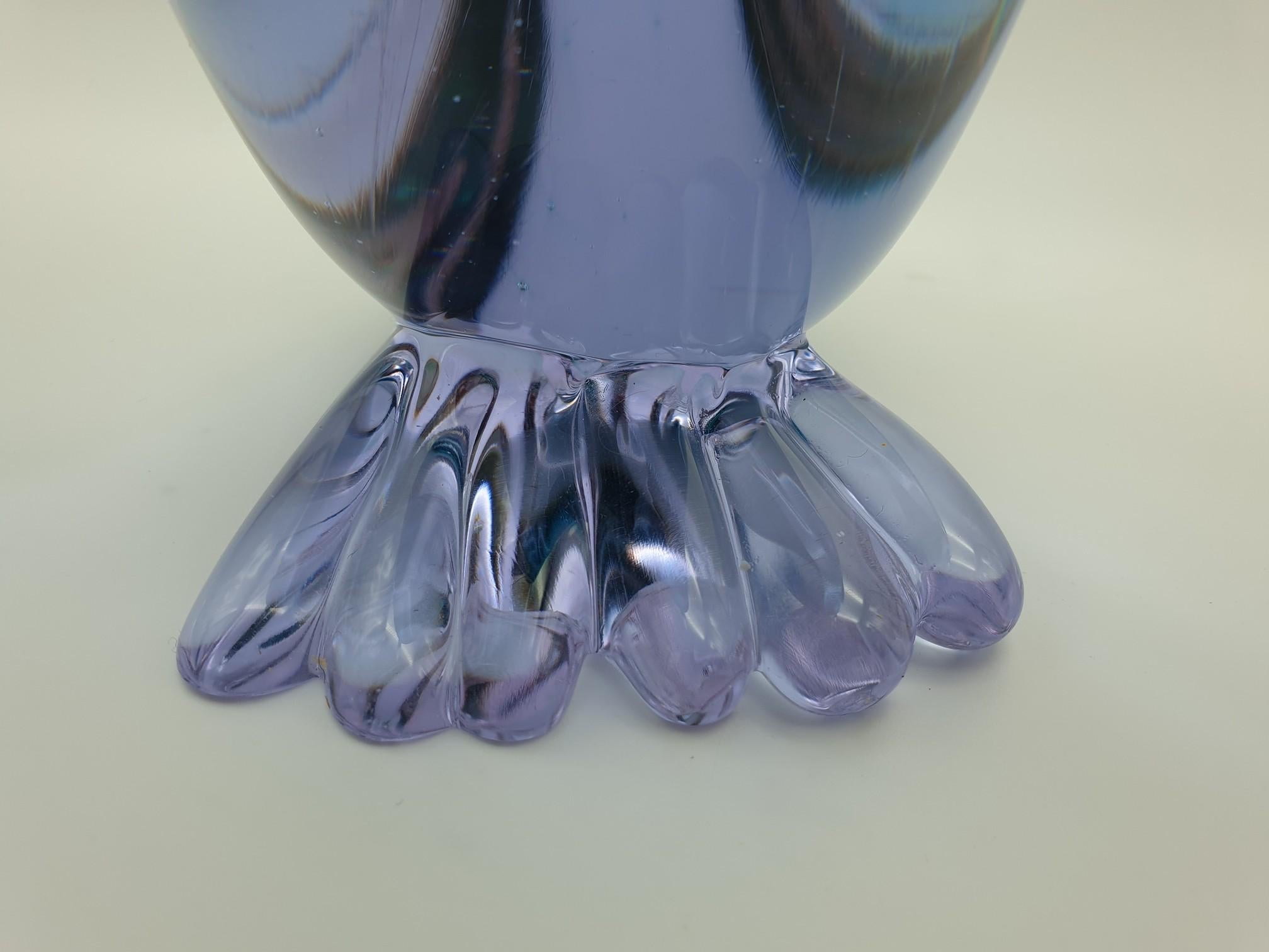 Modern Murano Glass Duck in Lavender and Green Color by Tosi for Cenedese, 1970s For Sale 7