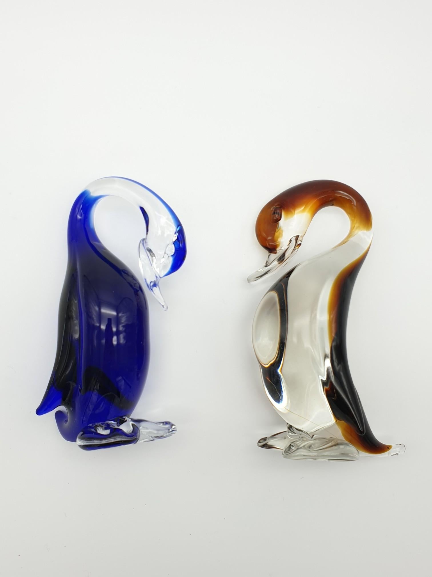 Italian Modern Murano Glass Duck Pair by Cenedese, 1980s For Sale